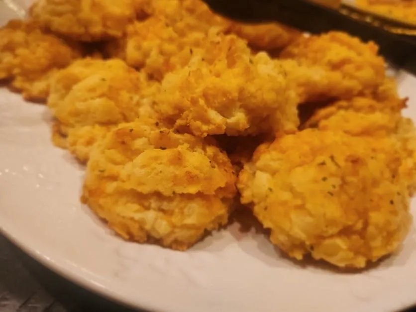 Golden cheddar drop biscuits